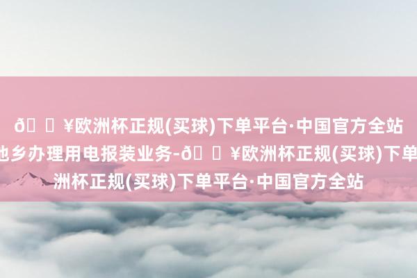 🔥欧洲杯正规(买球)下单平台·中国官方全站实际主体无需往返他乡办理用电报装业务-🔥欧洲杯正规(买球)下单平台·中国官方全站