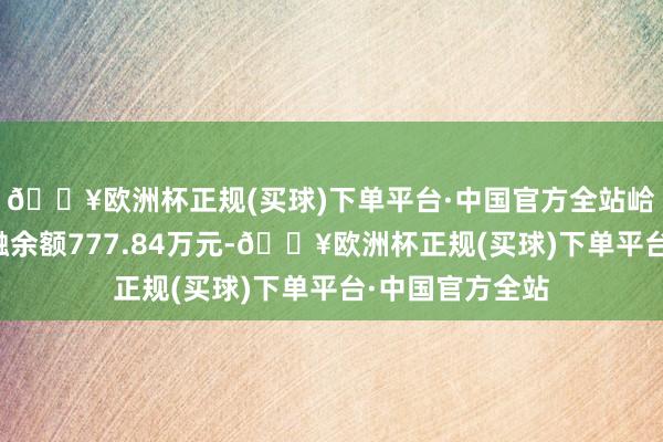 🔥欧洲杯正规(买球)下单平台·中国官方全站峆一药业现时两融余额777.84万元-🔥欧洲杯正规(买球)下单平台·中国官方全站